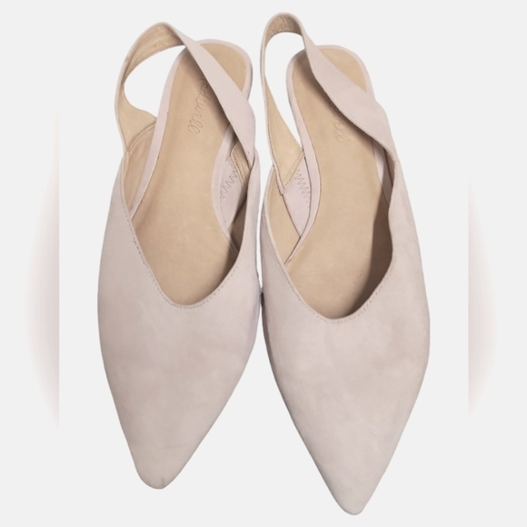 Madewell Ava Women's Lilac Suede Slingback Pointed Toes Flats Sz 8 1/2 - Picture 1 of 6